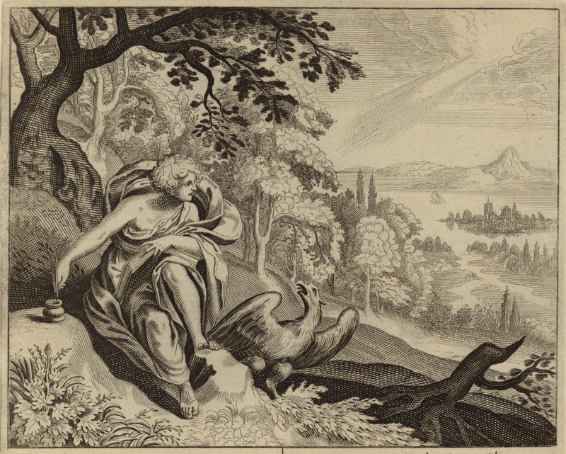 Johannes evangelisten (gravering) av European School