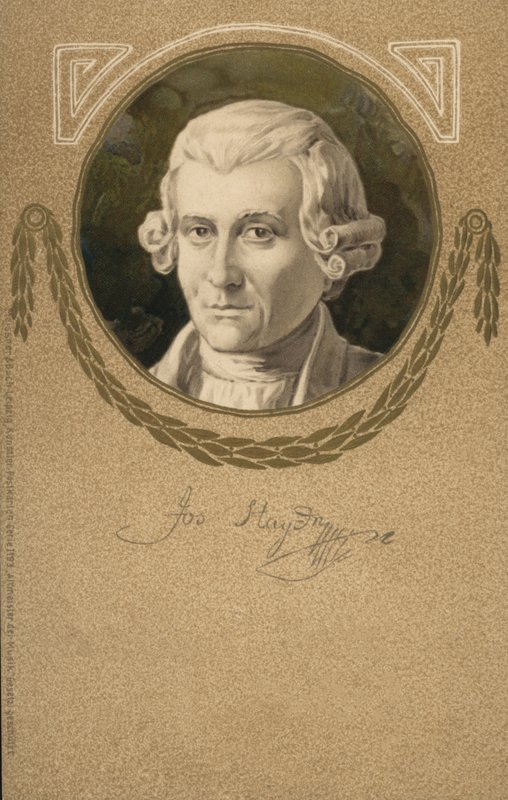 Joseph Haydn (fargelitografi) av European School