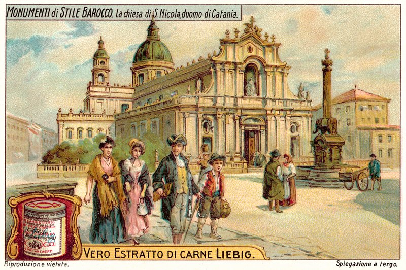 S Nicola-kirken, Catania katedral (chromolitho) av European School