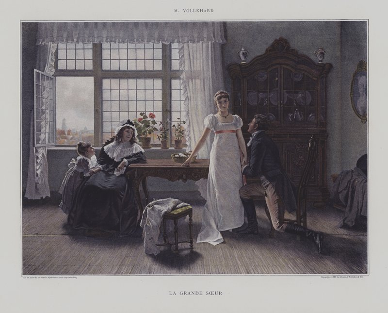 The Big Sister (farge litho) av European School