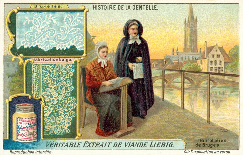 Blondemakere fra Brugge (chromolitho) av European School
