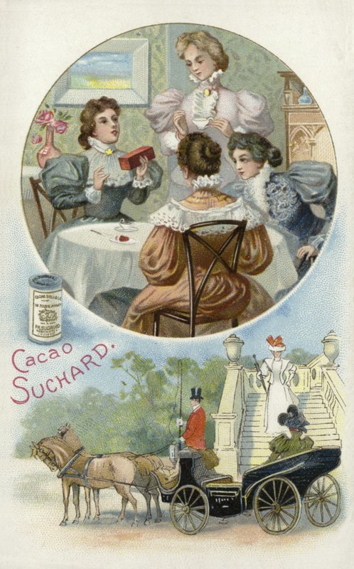 Damer nyter Suchard-kakao av European School