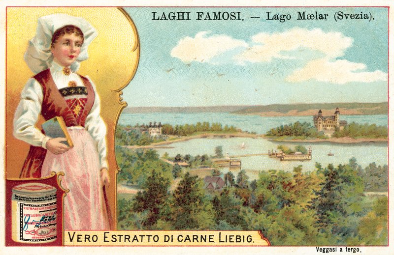 Malarsjøen, Sverige (chromolitho) av European School