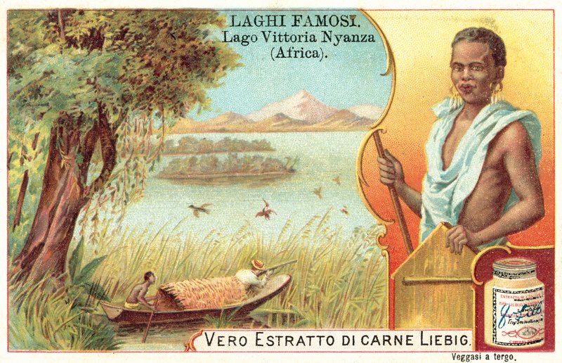 Victoriasjøen, Afrika (chromolitho) av European School