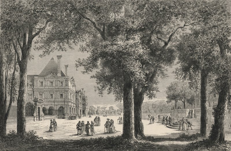 Le Luxembourg Au Temps De Marie De Medicis (gravering) av European School