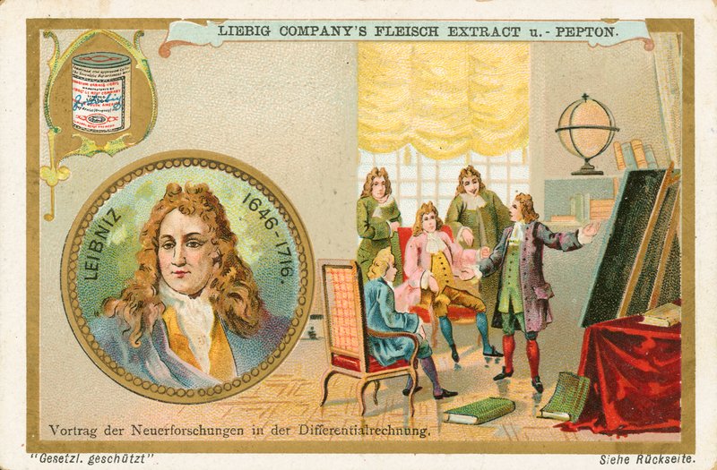 Liebniz, Liebig-kort, tidlig på 1900-tallet (kromo) av European School