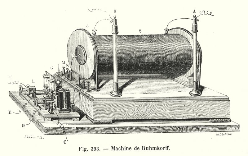 Machine de Ruhmkorff (gravering) av European School