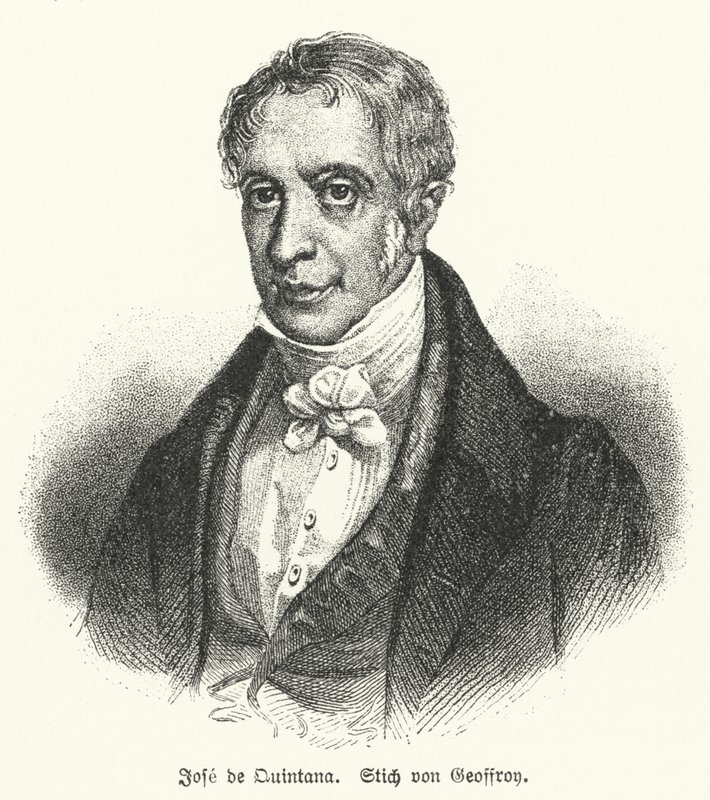 Manuel Jose Quintana , spansk poet (litho) av European School