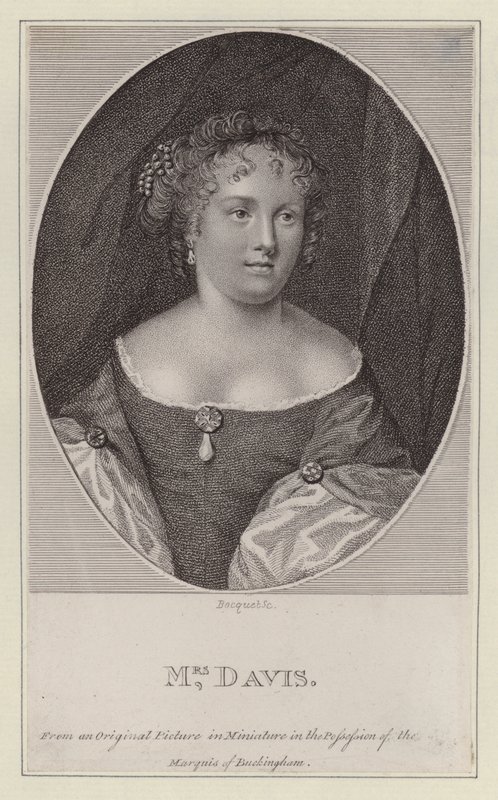 Mary Davis , engelsk skuespillerinne (gravering) av European School