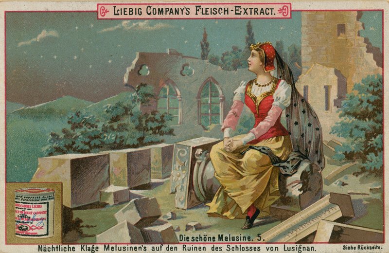 Melusine blant ruinene av European School