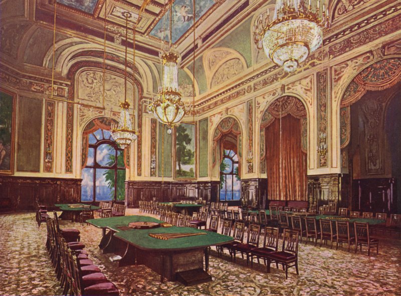 Monte-Carlo, Den nye salen (fargelitografi) av European School