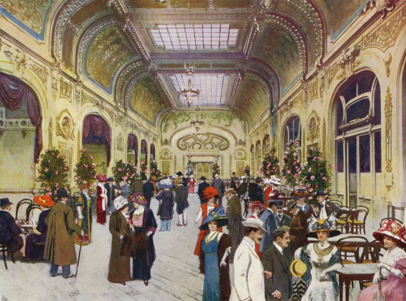 Monte-Carlo, Beau-Soleil Casino (fargelitografi) av European School
