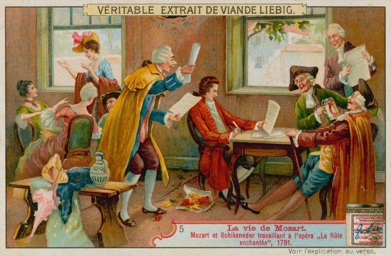 Mozart og Schikaneder jobber med tryllefløyten av European School