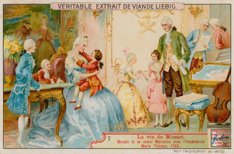 Mozart og hans søster Marianne med keiserinne Maria Theresa av European School