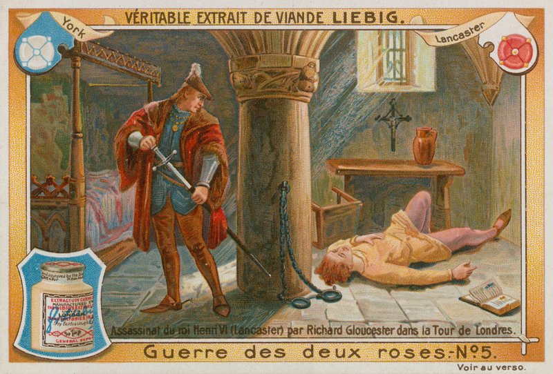 Mordet på kong Henry VI (chromolitho) av European School