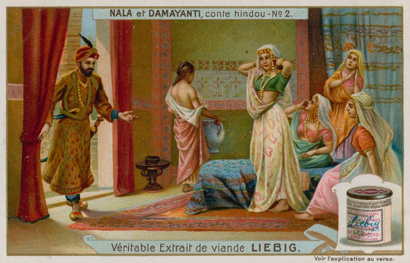 Nala kommer som en budbringer til Damayanti og hennes tjenerinner av European School