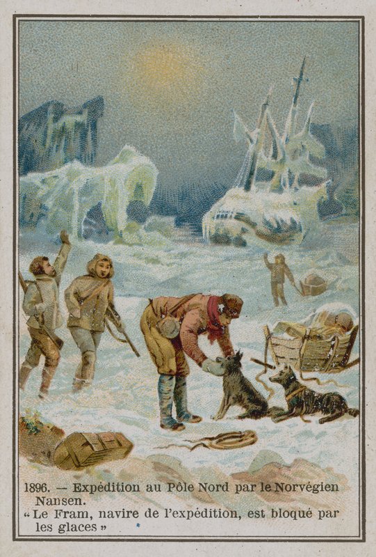 Nansen og Fram (chromolitho) av European School