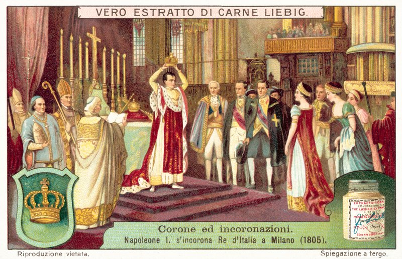Napoleon Bonaparte kronet seg til konge av Italia i Milano av European School