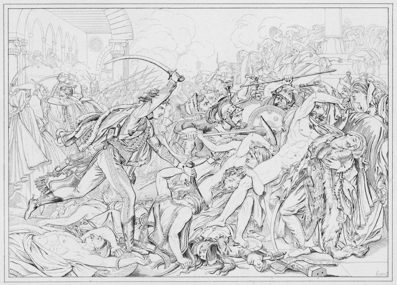 Napoleon: Revolte du Caire, Revolt of Cairo (gravering) av European School