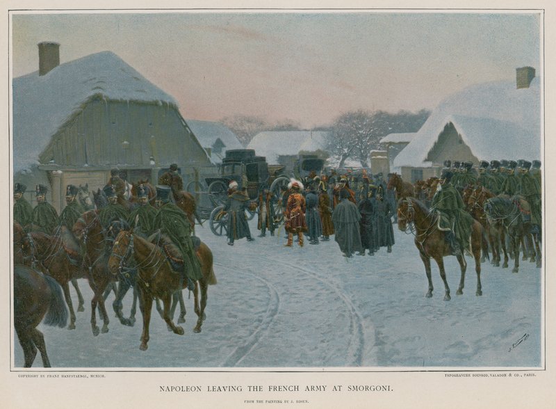 Napoleon forlater den franske hæren ved Smorgoni av European School