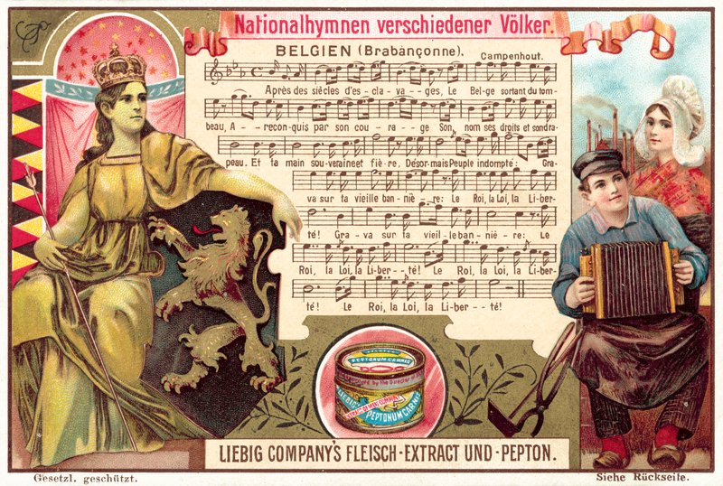 Belgias nasjonalsang (chromolitho) av European School