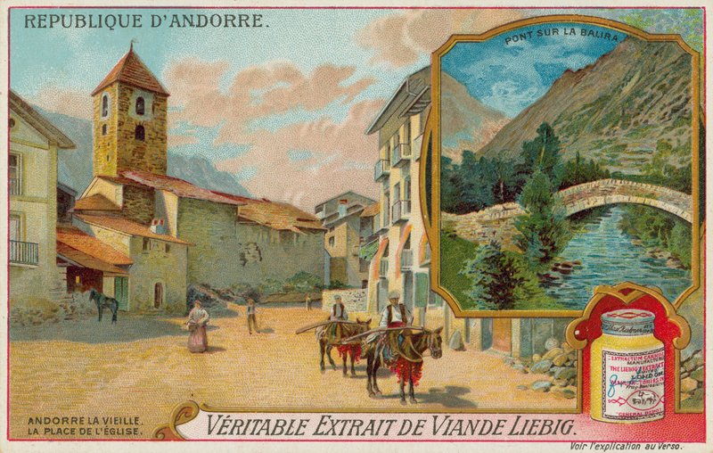Old Church Square og en bro over Rio Valira av European School