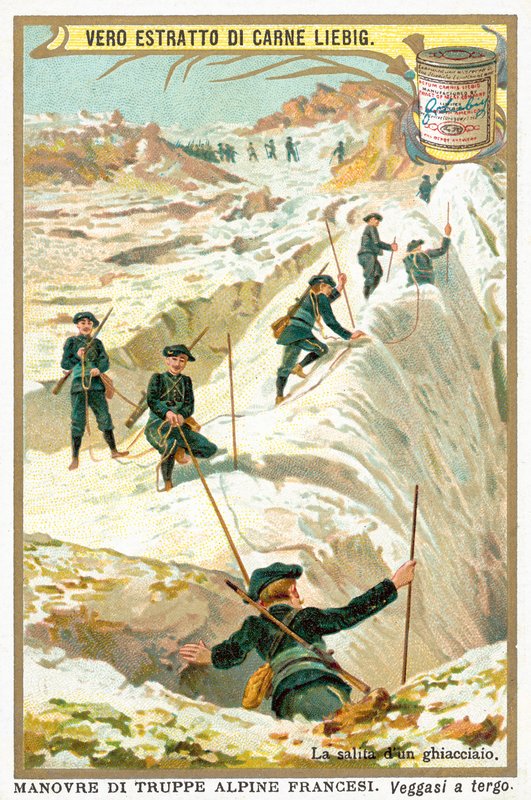 På en isbre (chromolitho) av European School