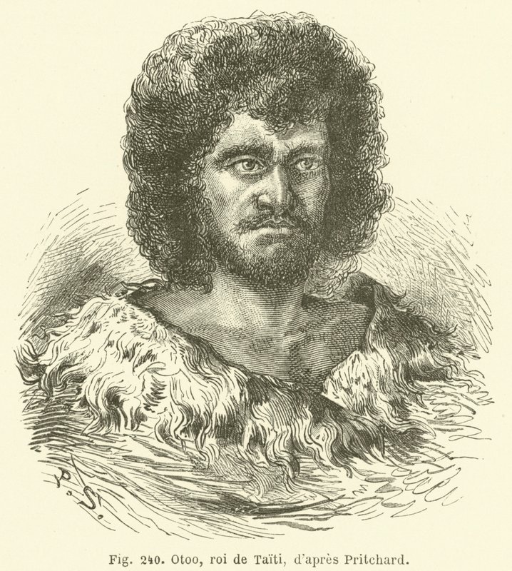 Otoo, roi de Taiti, d'apres Pritchard (gravering) av European School