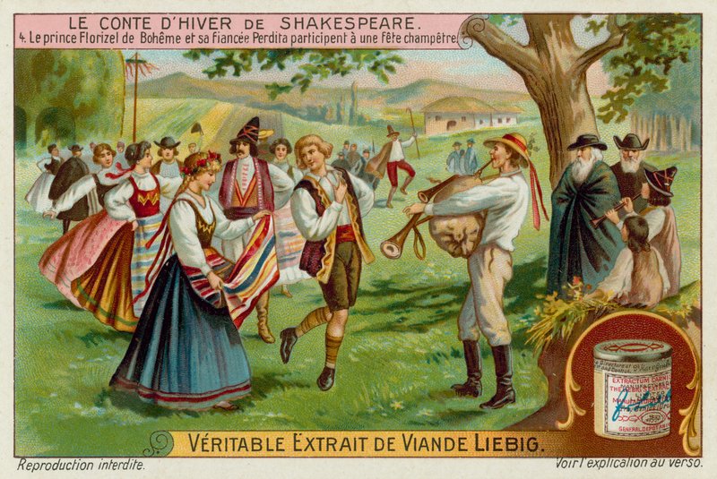 Perdita og Prince Florizel danser på en festival av European School