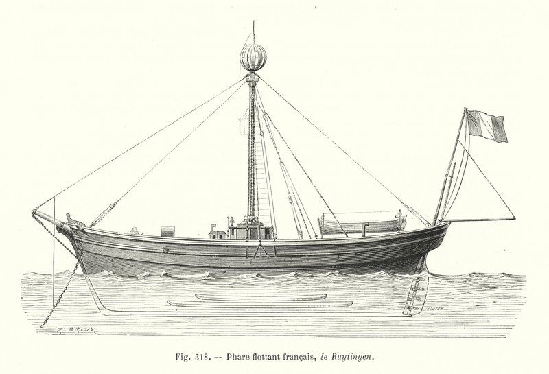 Fransk flytende fyr, Le Ruytingen (gravering) av European School