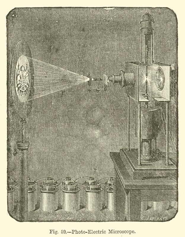 Fotoelektrisk mikroskop (gravering) av European School