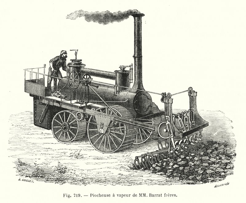 Steam pickaxe av MM Barrat brothers (gravering) av European School