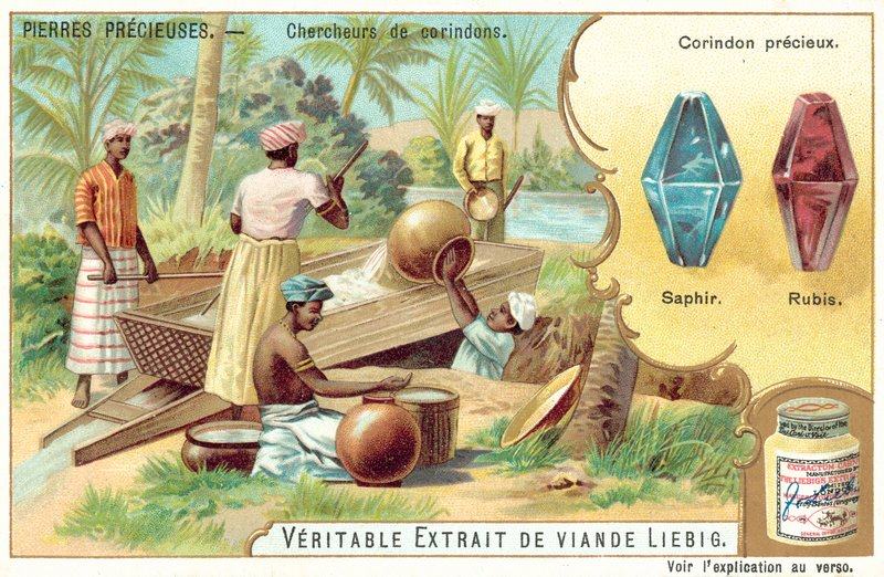 Prospektering etter safirer og rubiner (chromolitho) av European School