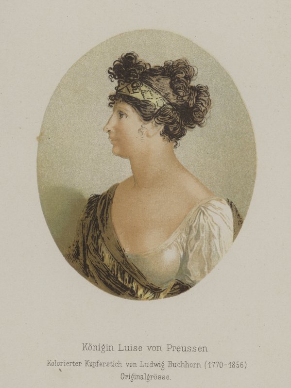 Dronning Luise av Preussen, konsort av kong Frederick William III (farget gravering) av European School