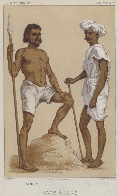 Race Brune, Abyssin, Indou (chromolitho) av European School
