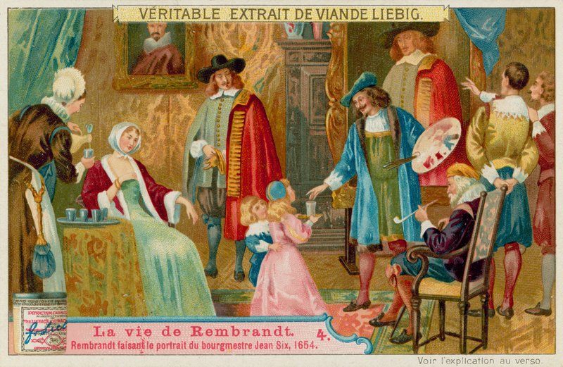 Rembrandt maler bildet av Jan Six av European School