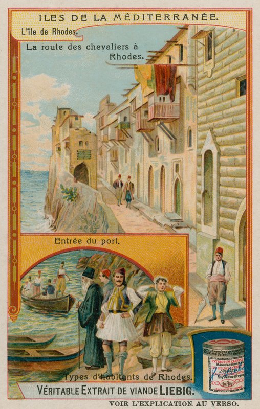 Rhodos: Inngangen til havnen og veien tatt av Knights Hospitaller av European School