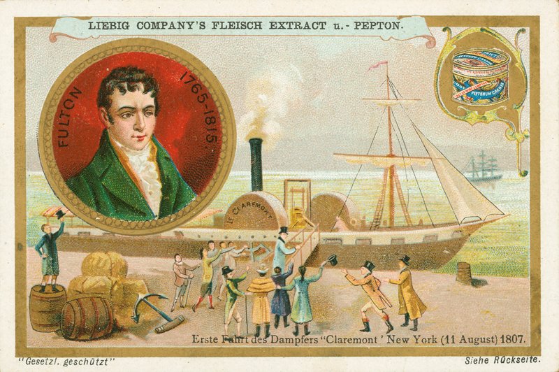 Robert Fulton, Liebig-kort, tidlig på 1900-tallet (kromo) av European School