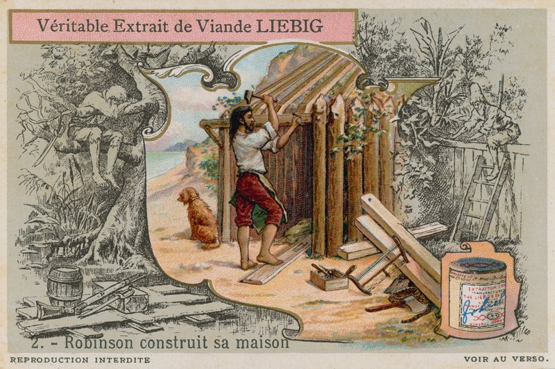 Robinson Crusoe bygger hytta sin av European School