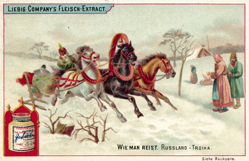 Russisk troika (chromolitho) av European School