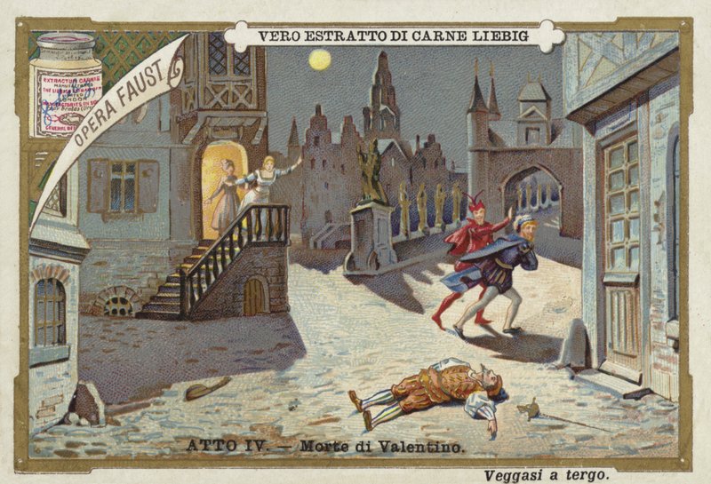 Scene fra Faust, en opera av Charles Gounod av European School