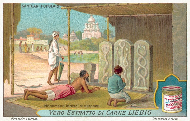 Slangemonumenter i India (chromolitho) av European School