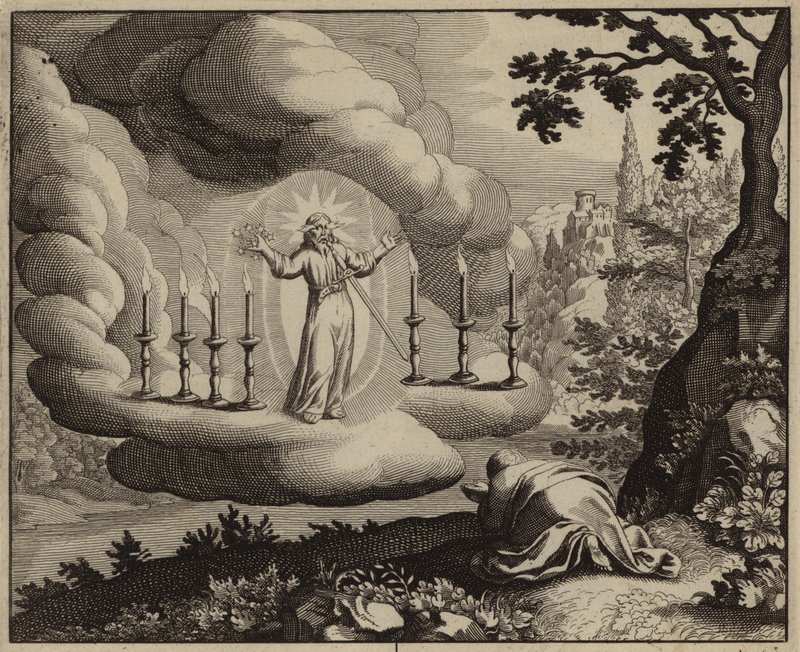 Johannes syn av Jesus Kristus (gravering) av European School