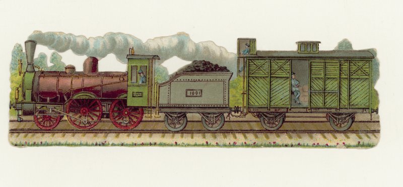 Damptog (chromolitho) av European School