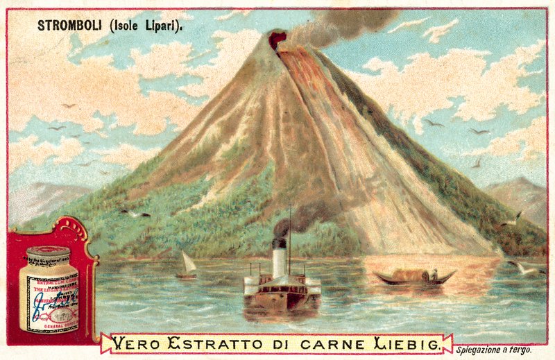 Stromboli, Italia (chromolitho) av European School