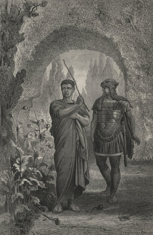 Tarquin den suverene og utsendingen til Sextus (gravering) av European School