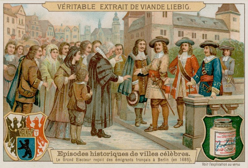 Den store kurfyrsten utstedte ediktet av Potsdam i 1685 og tillot franske protestanter i eksil i Berlin av European School
