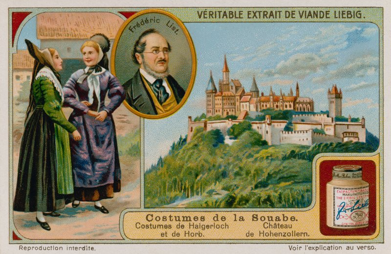 Klærne til Haigerloch og Herb, Friedrich List og Hohenzollern Castle av European School