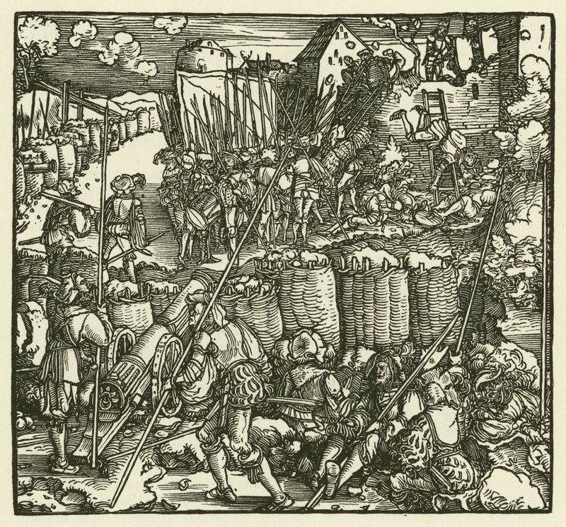 Stormingen av et slott, 1532 av European School