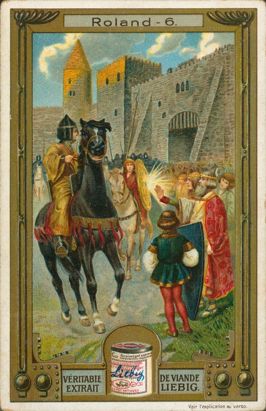 Historien om Roland, Liebig-kort, tidlig på 1900-tallet (kromo) av European School